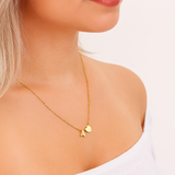 Collares con Inicial y Corazón de Oro Real de 18K