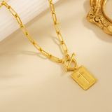 18K Cross Choker Necklace