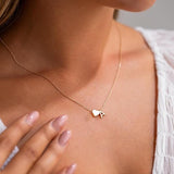 Collares con Inicial y Corazón de Oro Real de 18K
